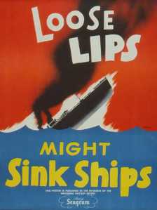 Loose lips sink ships WWII poster